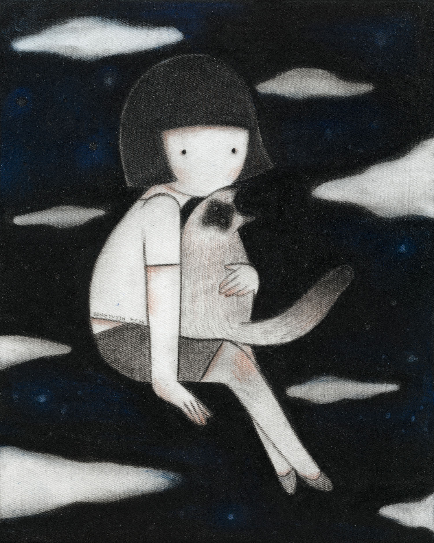 [24p3361] 2024_starry Dream (별이 빛나는 꿈)_Charcoal, pastel, conte on daimaru_24×19cm.jpg