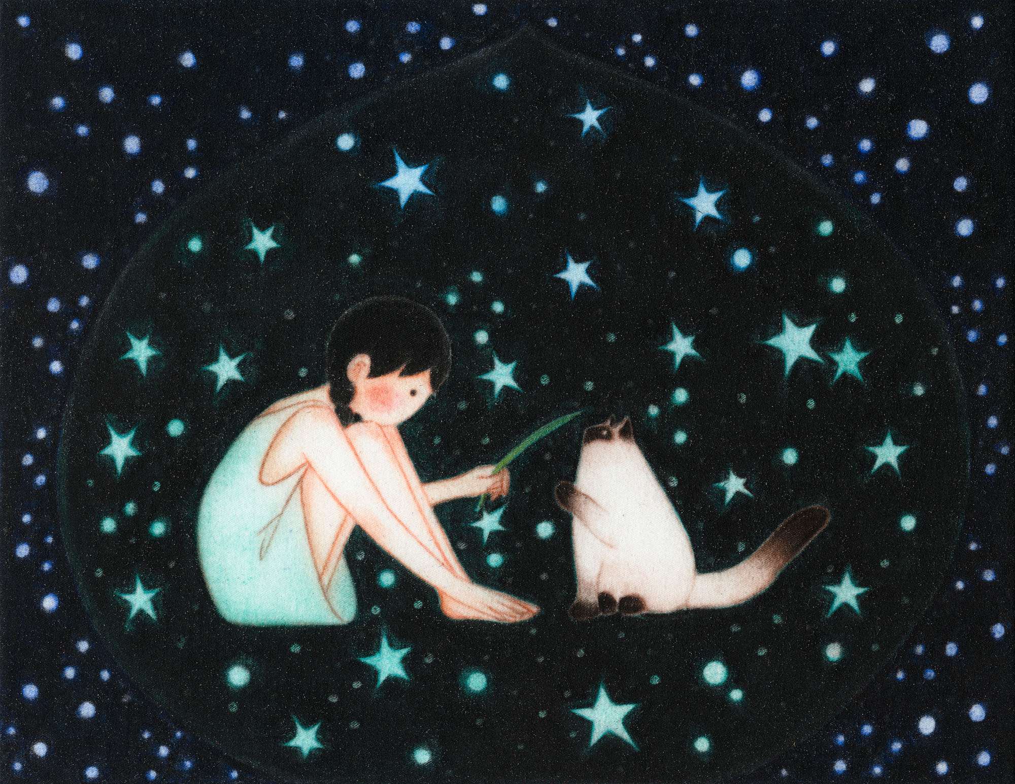 [24p3517_small size save] 2024_starry Dream(별이 빛나는 꿈)_Charcoal, pastel, conte on daimaru_20×26cm.jpg